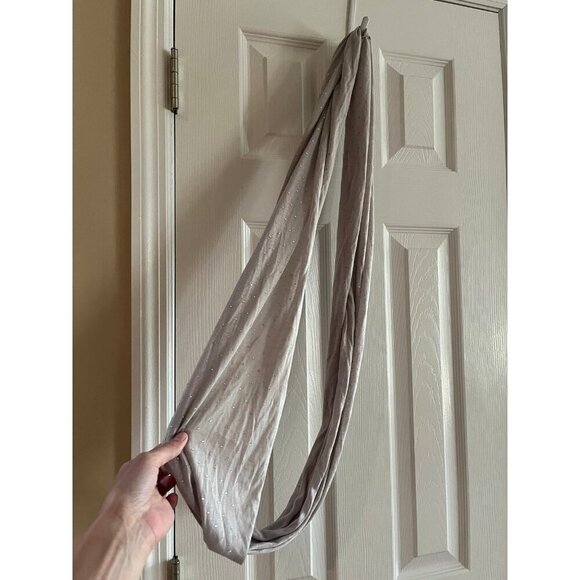Beige Infinity Scarf with small rhinestones - Picture 1 of 2